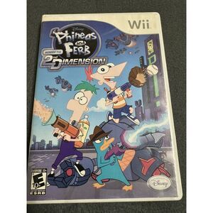 PHINEAS AND FERB ACROSS THE 2ND DIMENSION WII NINTENDO WII GAME DISC AND CASE